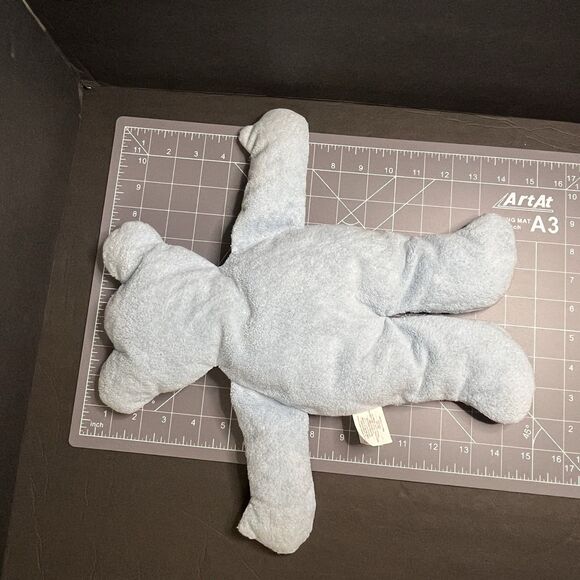 North American Bear Co Pancake Bear #3538 Flat Pastel Blue Plush Terry Lovey 14" - Picture 11 of 12